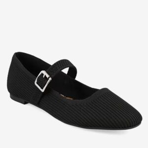 MIA Black Mary Jane Mesh Flats